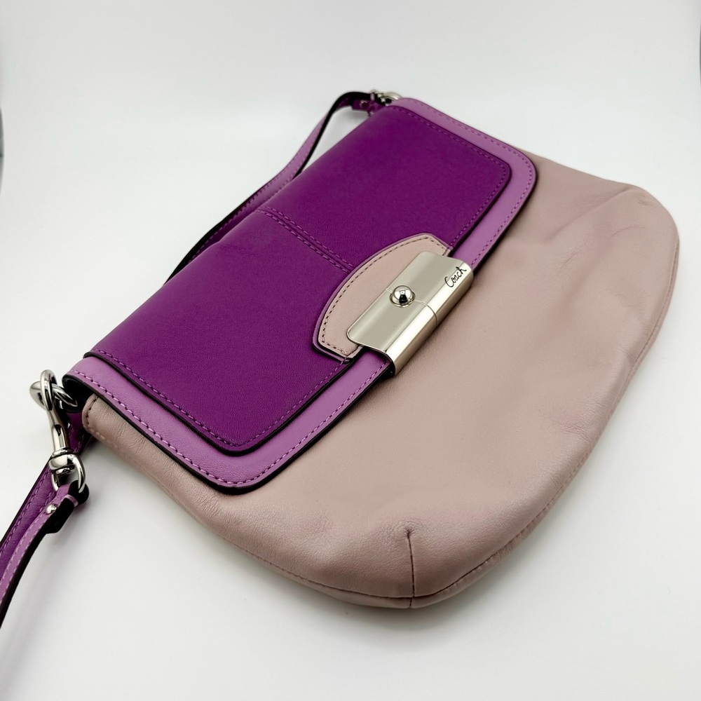 Coach Purple & Mauve Crossbody Bag Leather with Silver Hardware - Picture 3 of 12